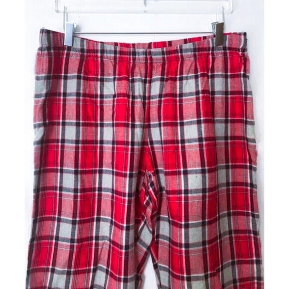 H&M RED BLUE HOLIDAY PLAID PAJAMA PJ SET L NWT - Picture 9 of 12